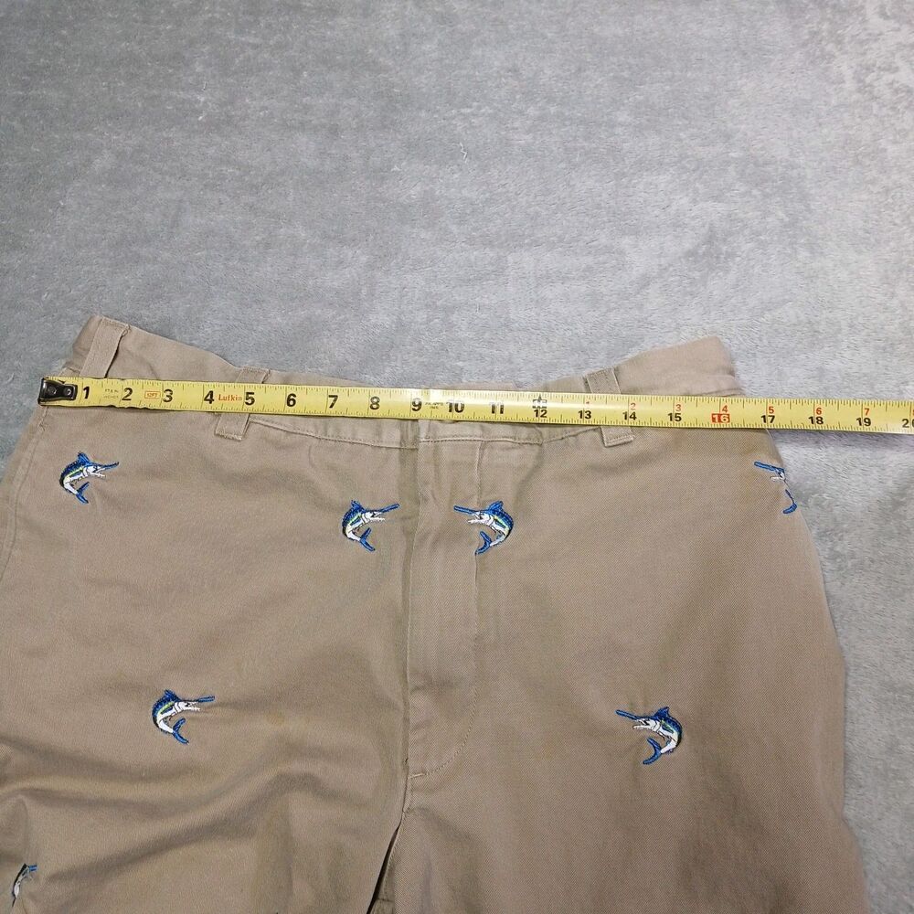 Berle 36x31 Mens Khaki Critter Pants Marlin Fish Embroidered Old Money Prep 36 - Picture 9 of 15